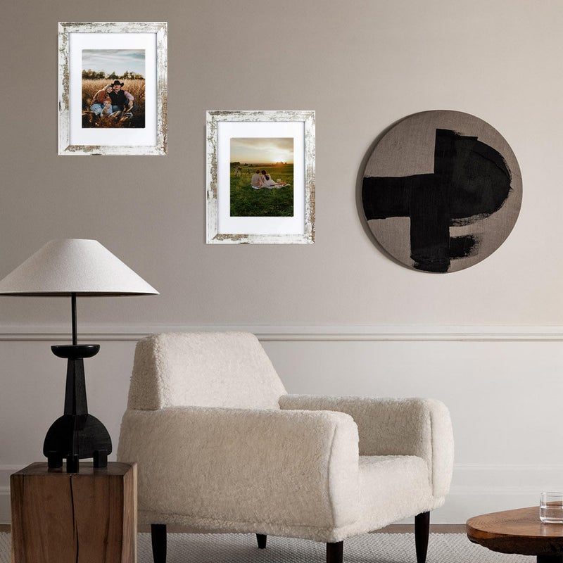 kennethan 11x14 White Picture Frame - Made to Display Pictures 8x10 with Mat or 11x14 Without Mat - Wide Molding - Wall Mounting Display for Home, Office,Gallery,Holiday with Photos, Posters - Image 2